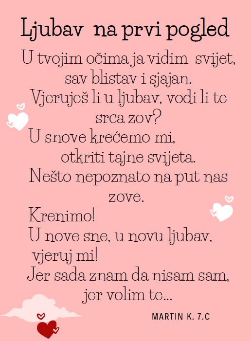 Hrvatske ljubavne pjesme tekstovi 6 razred